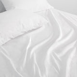 Queen Sheet Sets Air Mattress Sheets - 3 Pieces Extra Deep Pocket Queen Sheets Sets 16 to 24 inch - Sheets with Pockets on Side - Easily Fits Extra Deep Pillow Top Air Mattress (White) Moonsea