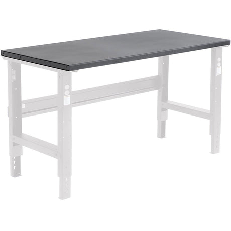 Global Industrial Steel Square Edge Workbench Top, 12 Gauge Steel, 72" W x 36" D x 1-3/4" Thick, Black Global Industrial