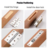 Aluminum Alloy Door Hinge Jig ，Door Hinge Hole Woodworking Hole Opener Slotting Locator ，Hinges for Wood Cabinet Kitchen Door Lock Installation ZMURED