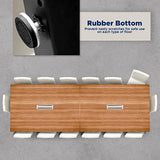 ahliss Sturdy Conference Table with Cable Management Grommets Modern Rectangle Office Meeting Table with Wood Tabletop and Metal Frame & Legs- Easy Assembly Boardroom Table (Natural, 12 foot) ahliss