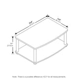 Furinno Turn-N-Tube No Tools 2-Tier Elevated TV Stand, Amber Pine/Black Furinno