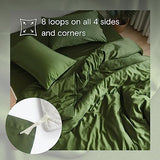 DOZ Duvet Cover Set, 100% Viscose derived from Bamboo, Organically Grown, Buttery Soft, Cooling Duvet Covers, High GSM, 1 Duvet Cover and 2 Pillowcases, 90"x90" (Forest, Full/Queen) DOZ by SIJO