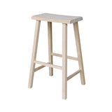 International Concepts 29-Inch Saddle Seat Stool, Unfinished International Concepts