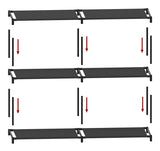 FIDUCIAL HOME 4 Tiers Shoe Rack Organizer 16-20 Pairs Stackable Shoe Storage Shelf Durable for Closet Entryway, Black FIDUCIAL HOME