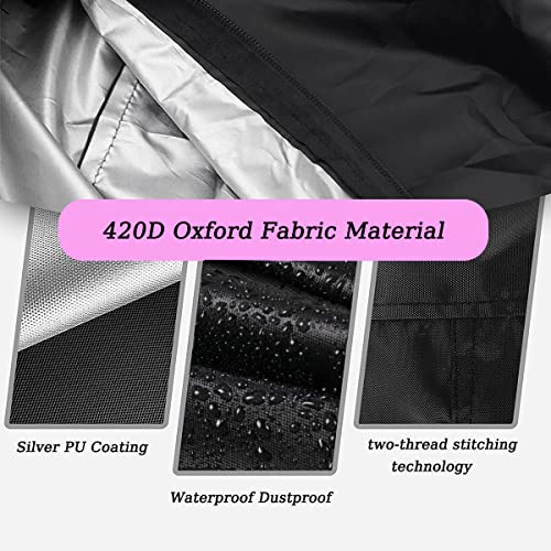 Andacar Folding Mattress Storage Bag - Andacar 63 inch Foldable Mattress Carry Case Fits for Tri-Fold Up to 6 inch Queen Mattress Waterproof Cushion Storage Bag - 61"L×28"W×18"H, Black, Cover Only Andacar