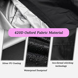 Andacar Folding Mattress Storage Bag - Andacar 63 inch Foldable Mattress Carry Case Fits for Tri-Fold Up to 6 inch Queen Mattress Waterproof Cushion Storage Bag - 61"L×28"W×18"H, Black, Cover Only Andacar
