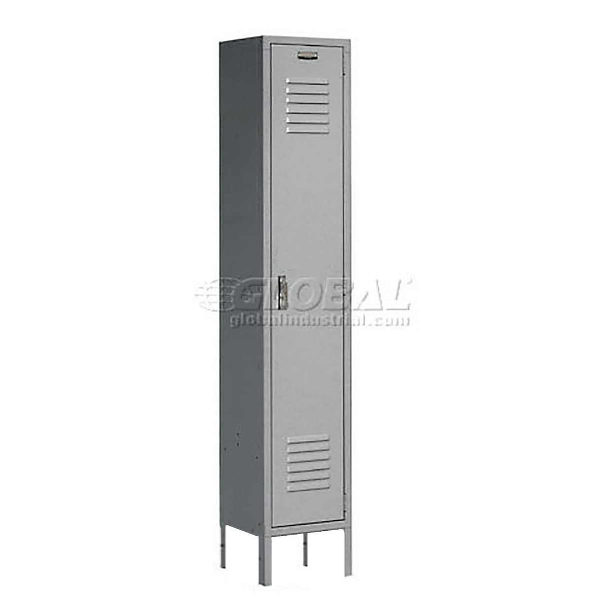 GLOBAL INDUSTRIAL Single Tier Locker, 15x18x72, 1 Door, Ready To Assemble, Gray Global Industrial