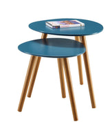 Convenience Concepts Oslo Nesting End Tables, Blue / Natural Convenience Concepts