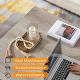 Yaheetech Farmhouse Coffee Table, Square Wooden Coffee Table for Living Room with Open Storage Shelf, 35.4 in Living Room Center Table for Home, Office, Reception Room, Gray & Black Yaheetech