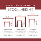 Linon Zeke Grey Wash 24" Counter Stool with Round Seat Linon