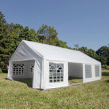 Yozma 20x30ft Heavy Duty White Party Tents for Weddings, Events, Carports & Gazebos-Weather -, Durable Canopy with Stakes & Ropes Included Yozma