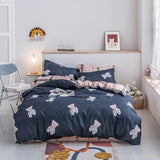 HALOZI Duvet Cover Set Twin Size Little Bear Luxury Soft Bedding Set Comforter Cover with Zipper Closure and Corner Ties (1 Duvet Cover+2 Pillowcases)(Twin（68X90） inch) HALOZI