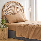 KAKIJUMN Khaki Tufted Comforter Set Full Size 7 Piece Bed in a Bag, Shabby Chic Boho Comforter and Sheet Set, Pom Pom Textured Bed Set, All Season Soft Microfiber Complete Bedding Set(Khaki,Full) KAKIJUMN