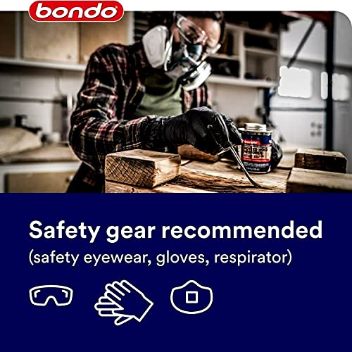 Bondo Rotted Wood Restorer, 8 fl oz., Penetrates into Spongy, Dry-rotted Wood Fibers Creating a Solid Surface, Dries clear and tack free, Water Resistant, Stainable and paintable (20131) bondo