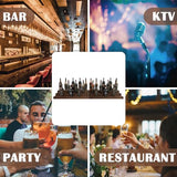 tongmo 2 Pack Liquor Bottle Stand - 3 Tier Liquor Bar Bottle Display Shelf, Holds 42 Bottles, Real Wood, Easy to Clean, No Installation Required - 30 Inch Each (Dark Walnut) tongmo