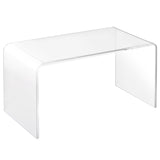 HOMCOM 32" Long Rectangle All Acrylic 15mm Thick Waterfall Coffee Table, Clear HOMCOM