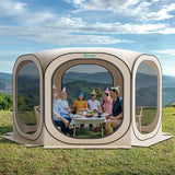 Werph Pop Up Screen Tent Canopy, Portable Screen Canopy with Mosquito Net, Outdoor Screen Room Tent 12 x12 FT with Carry Bag for Lawn & Garden, Parties，Beige Werph