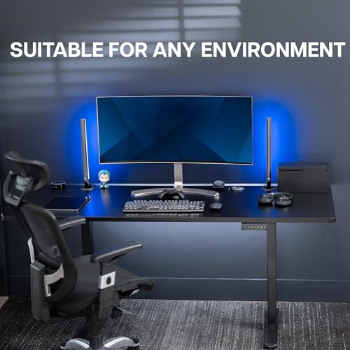 VIVO Electric 71 x 30 inch Standing Desk, Dual Motor Memory Controller Height Adjustment, E2B Series, Solid One-Piece Black Top Black Frame, DESK-KIT-E2B71B VIVO