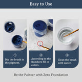 Natuyalo Paint by Numbers for Adults - Adult Paint by Number Kits Painting on Canvas Crane in Pond Painting by Numbers for Beginners, DIY Art Craft Kits for Adults (16x20 Inch) Natuyalo