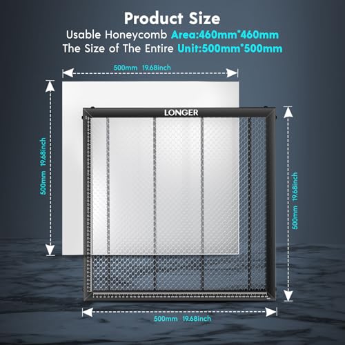 Longer B1 30W Laser Cutter with Air Assist, with Camera Kit, Auto Positioning & Capture,19.7"x 19.7" Honeycomb,Enclosure with Vent,Working Speed Up to 600MM/S, Longer