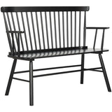 Safavieh American Homes Collection Addison Spindle Back Settee, 0, Black Safavieh