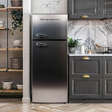 Frigidaire EFR751 2 Door Apartment Size Refrigerator/Freezer Combo, 7.5 cu ft, Platinum Series, Stainless, 23" D x 21.5" W x 55.5" H, Stainless Steel Frigidaire