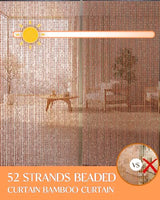 Erfolkerz 52 Strands Beaded Curtain for Doorways -35.4"x79"- Handmade Natural Beaded Curtains，Boho Doorway Wood and Bamboo Bead Curtain-As Insect Screen/Room Divider-Brown Erfolkerz