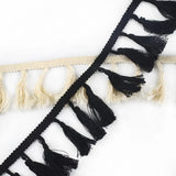 Yulakes 5 Yards Cotton Curtain Fringe Trim Quality Tassel Trimming Lace Fabric Ribbon Sewing Pom Trim Tassel Pompoms Trim Ball Fringe Embroidery Garment Fabric Handmade Accessory 7CM Wide (White) Yulakes