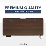 MOTIONGREY - Electric Motor Height Adjustable Standing Desk, Ergonomic Stand Up Desk, Adjustable Computer Sit Stand Desk Stand (Black + Black, 55 Inch) MOTIONGREY