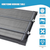 XUNKUANER Honeycomb Working Table 500mm x 500mm Aluminium Alloy Honeycomb Laser Cutting Mat with Aluminum Plate for for Laser Engraver Cutter,Working Area 19.68" x 19.68" (500X500mm) XUNKUANER