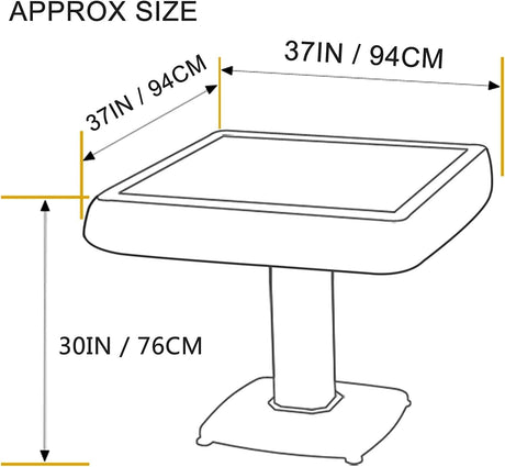 usamjtable Ultra-Thin Automatic Mahjong Table in Polysilver Color with Folding Roller Coaster Style, 40mm Numbered Tiles, and Built-in Hard Table Cover usamjtable