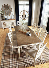 Signature Design by Ashley Realyn French Country Dining Extension Table, Seats up to 8, Chipped White Signature Design by Ashley