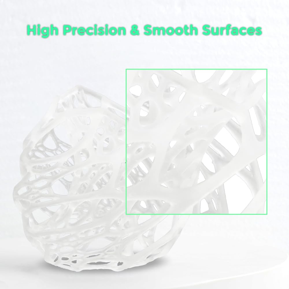 FLASHFORGE Upgrade 3D Printer Resin Clear 500G Fast Curing Standard 3D Resin High Precision & Excellent Fluidity with Low Odor, 405nm UV Curing 3D Printing Resin for Resin 3D Printer, Non-Yellowing