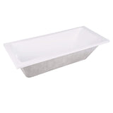 Kingston Brass XVTPN593017 59-Inch Acrylic Drop-In Tub with Reversible Drain Hole, White Kingston Brass