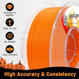 YXPOLYER PLA+ Filament Food Safe PLA Plus Food-Grade 1.75mm 3D Printing Filament 1kg 2.2lbs with PC Reusable Spool fit AMS System and Most FDM 3D Printers, Orange yxpolyer