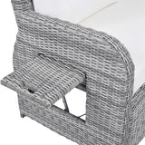 YOPTO 8-Piece Outdoor Furniture Couch Set,Rattan Patio Conversation Sectional Sofa Set with Adjustable Table,Recliners W/Extendable Side Tables & 2 Movable Ottomans,for Patio,Lawn,Backyard,Pool,Beige YOPTO