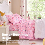 Joiedomi Kids Full Sheet Set Unicorn - 4 Piece Soft Microfiber Bed Sheets - Deep Pocket Wrinkle Free, Cozy Toddler Bedding Set, Fade Resistant Breathable for Boys Girls Teens Joiedomi