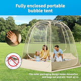 TABU Pop Up Bubble Tent for 12-14 Person, 12×12ft Coldproof & Windproof Outdoor Bubble Tent with Vent Windows, Large Camping Shelters for Party, Backyards, Hiking, Beige TABU