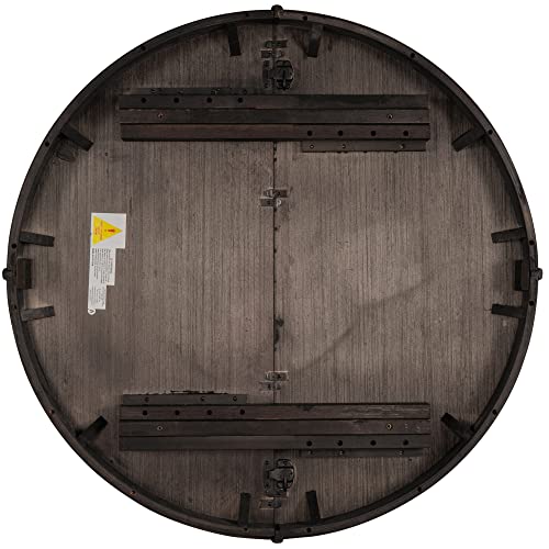 P PURLOVE Round Kitchen Table, Round Extendable Dining Table with 16" Leaf,Wood Dining Table Round,Natural Wood Wash Dinner Table P PURLOVE