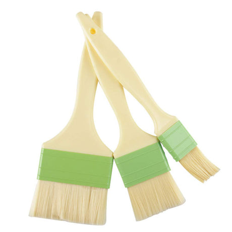 Hemoton 3Pcs brush refillable oil bottle bakery dessert soft sauce bottle cooking wood butter grill outdoor food grill outdoor bbq bread Wooden Accessories Hemoton