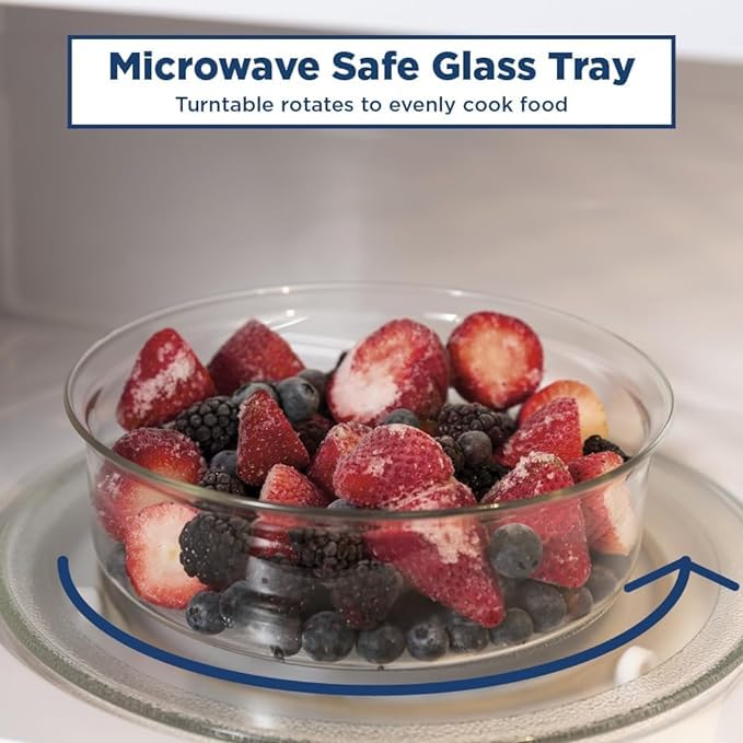 GE GCST11X1WSS Microwave Oven, 950-watt 6 Auto Cooking Settings, Kitchen Essentials for The Countertop, Dorm Room or Apartment, Child-Lock Technology 1.1 Cu. Ft, Stainless Steel GE