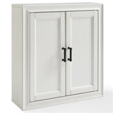 Pemberly Row Modern Wood Medicine Cabinet with Shelves in Vintage White Pemberly Row