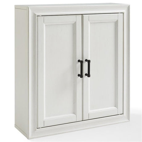 Pemberly Row Modern Wood Medicine Cabinet with Shelves in Vintage White Pemberly Row