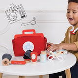 Le Toy Van - Kids Wooden Educational Pretend Play Honeybake Doctor's Medical Play Set Kit | Kids Pretend Play Role Play For Boys And Girls | 3 Year Old +, 8.66" x 5.70" x 5.90" (TV292), Red Le Toy Van