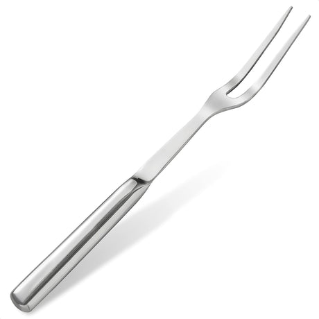 Browne Two Pronged Fork Tine Elite - 11 Inch Kitchen Forks Carving Fork for Meat Stainless Steel Kitchen Utensils Meat Fork Carving - Silver Heavy Duty Serving Fork Carving Set Meat Forks for Kitchen Guffman