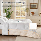 Pacific Coast Twin Comforter Filled with White Goose Down Bed Comforter, Fluffy All Season Luxury Hotel White Duvet Insert with 8 Loops, 68"x90" Pacific Coast