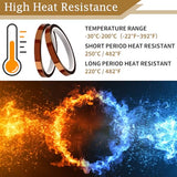 PEASUG Heat Tape, 4 Rolls High Temperature Heat Resistant Tape, Adhesive Heat Tape for Sublimation, Heat Press, Electronics, Soldering, Circuit Board, 10mm x33m(108ft) PEASUG