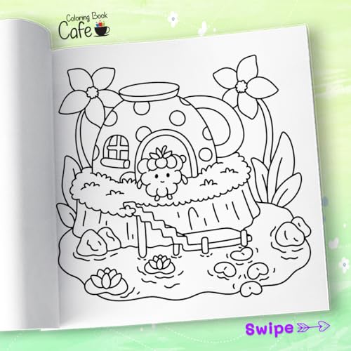 Cozy Foodie: Coloring Book for Adults and Teens Featuring Adorable Fruit and Veggie Characters in Whimsical Cozy Scenes WoodArtSupply