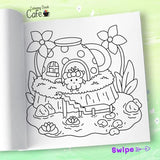 Cozy Foodie: Coloring Book for Adults and Teens Featuring Adorable Fruit and Veggie Characters in Whimsical Cozy Scenes WoodArtSupply
