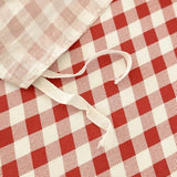 NSNLGSGC Red Gingham Duvet Cover Set King, Grid Simple Geometric Square Pattern Comforter Cover,Soft Plaid Washed Microfiber Bedding Cover(3PCS,King) NSNLGSGC